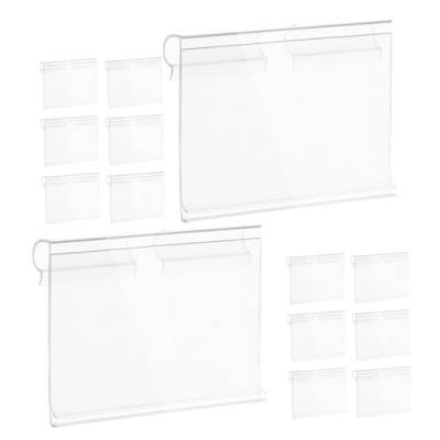 LOLIPPYY 50 Stück PVC Etikettenhalter Transparent Langlebig und Flexibel für Drahtregale Preisschilder und Warenbeschriftung im Einzelhandel Klare Sichtbarkeit für Supermarkt und Geschäft von LOLIPPYY